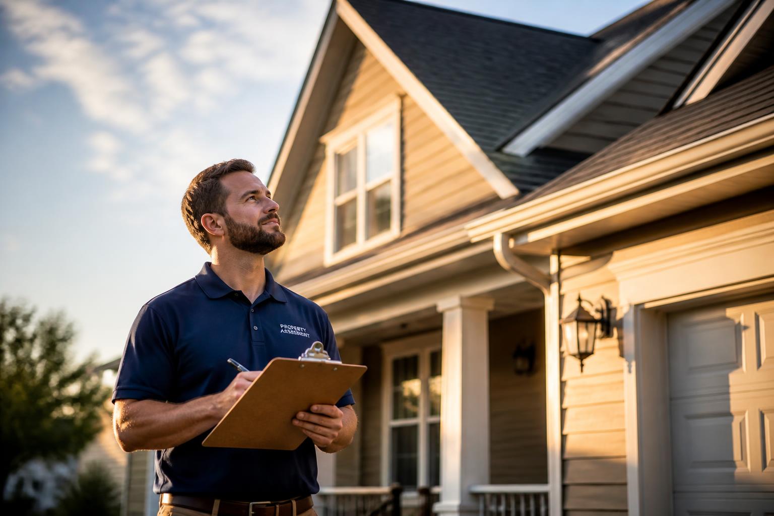 Property specialist conducting an on-site assessment